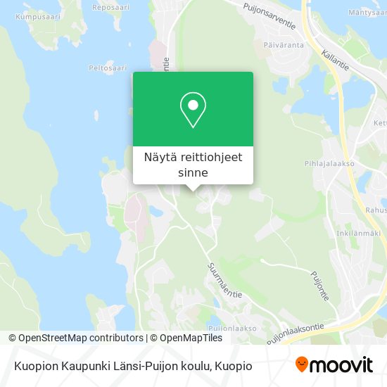 Kuopion Kaupunki Länsi-Puijon koulu kartta