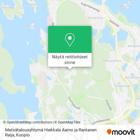Metsätalousyhtymä Hiekkala Aarno ja Rantanen Raija kartta