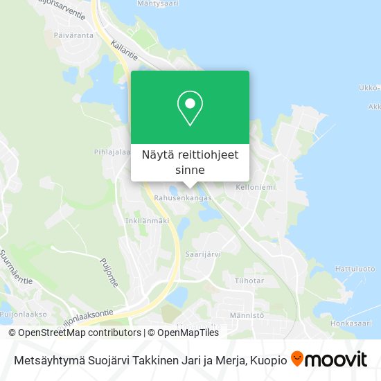 Metsäyhtymä Suojärvi Takkinen Jari ja Merja kartta