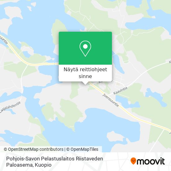 Pohjois-Savon Pelastuslaitos Riistaveden Paloasema kartta