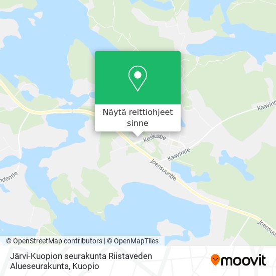 Järvi-Kuopion seurakunta Riistaveden Alueseurakunta kartta