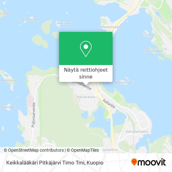 Keikkalääkäri Pitkäjärvi Timo Tmi kartta