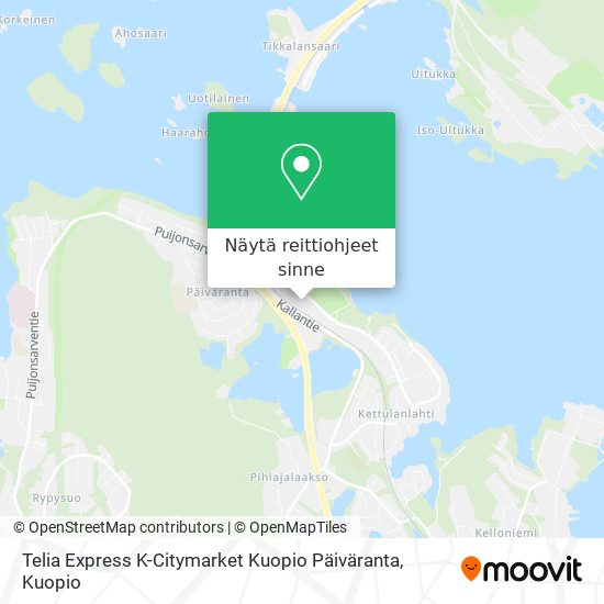 Telia Express K-Citymarket Kuopio Päiväranta kartta