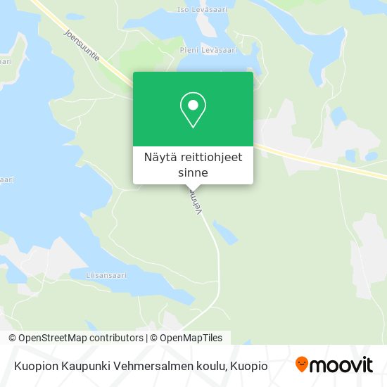 Kuopion Kaupunki Vehmersalmen koulu kartta