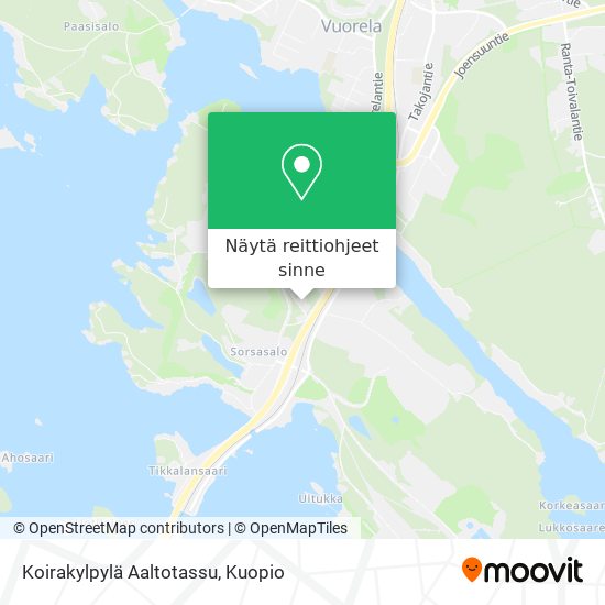 Koirakylpylä Aaltotassu kartta