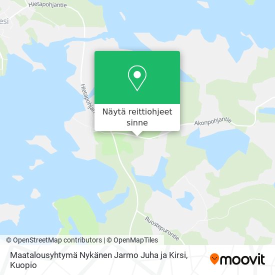 Maatalousyhtymä Nykänen Jarmo Juha ja Kirsi kartta