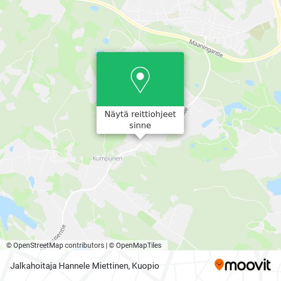 Jalkahoitaja Hannele Miettinen kartta