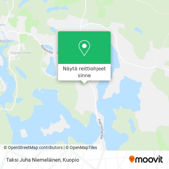 Taksi Juha Niemeläinen kartta