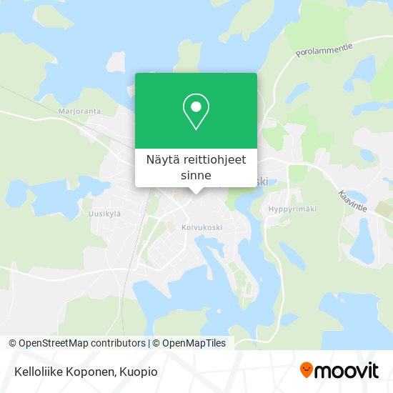 Kelloliike Koponen kartta