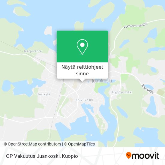 OP Vakuutus Juankoski kartta