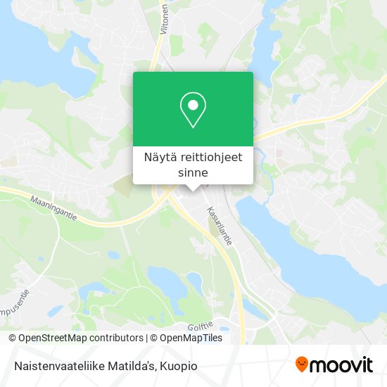 Naistenvaateliike Matilda's kartta