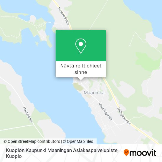 Kuopion Kaupunki Maaningan Asiakaspalvelupiste kartta
