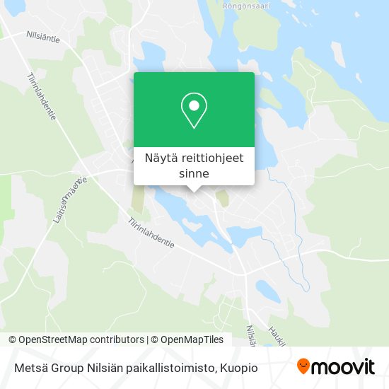 Metsä Group Nilsiän paikallistoimisto kartta