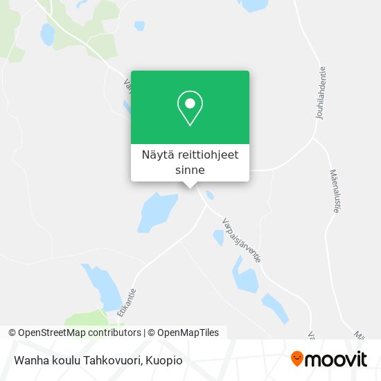 Wanha koulu Tahkovuori kartta
