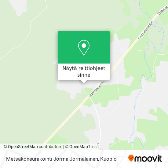 Metsäkoneurakointi Jorma Jormalainen kartta