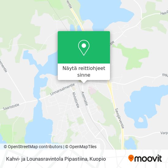 Kahvi- ja Lounasravintola Pipastiina kartta