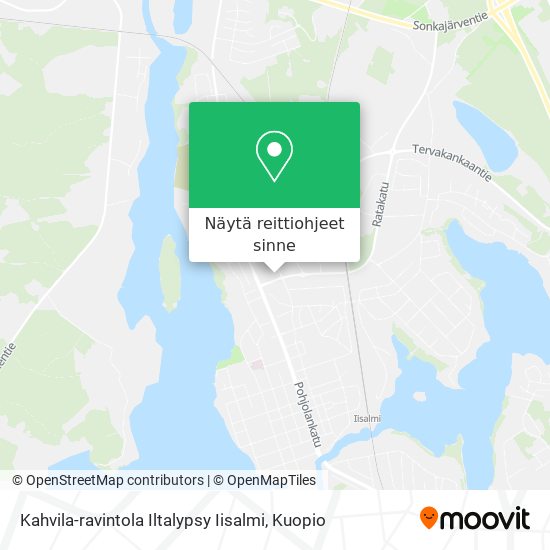 Kuinka päästä kohteeseen Kahvila-ravintola Iltalypsy Iisalmi  kulkuvälineellä Juna tai Bussi?