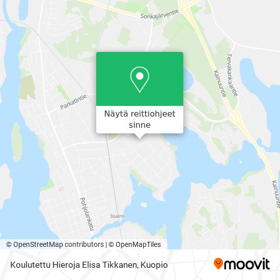 Koulutettu Hieroja Elisa Tikkanen kartta
