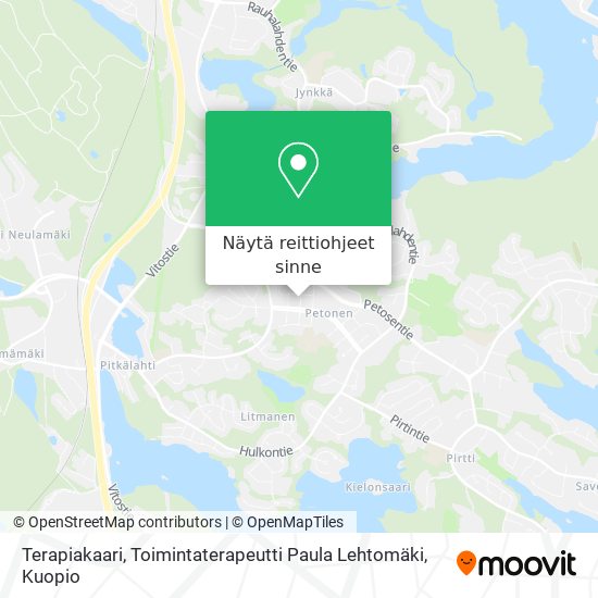 Terapiakaari, Toimintaterapeutti Paula Lehtomäki kartta