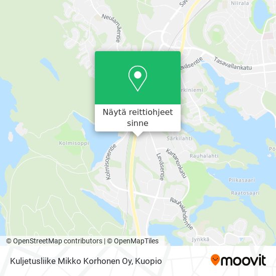 Kuljetusliike Mikko Korhonen Oy kartta