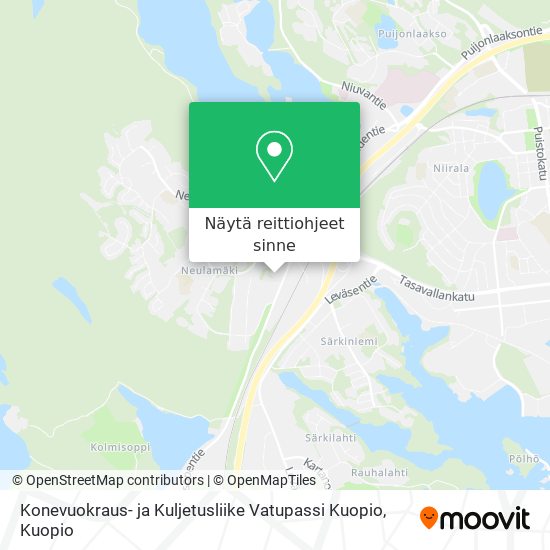 Konevuokraus- ja Kuljetusliike Vatupassi Kuopio kartta