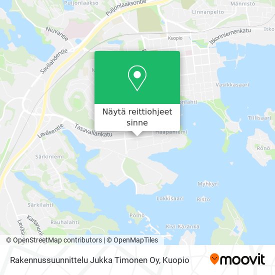 Rakennussuunnittelu Jukka Timonen Oy kartta