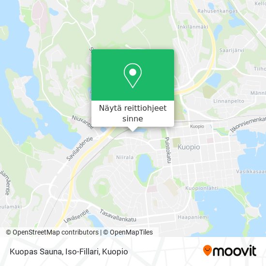 Kuopas Sauna, Iso-Fillari kartta