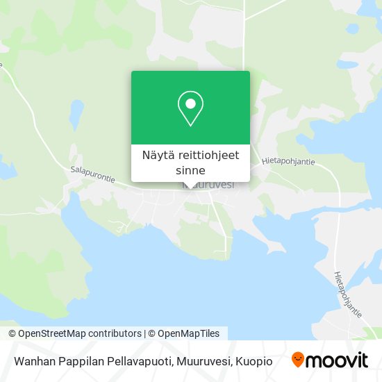 Wanhan Pappilan Pellavapuoti, Muuruvesi kartta