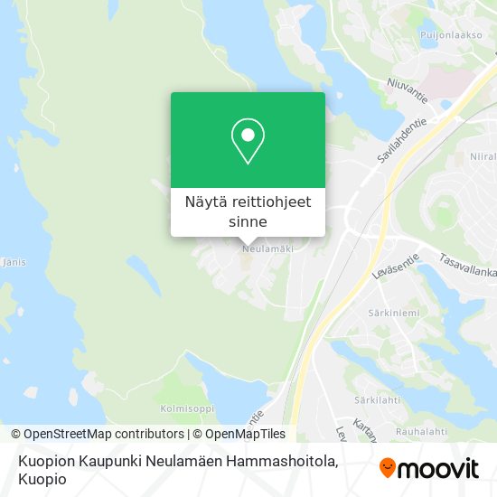 Kuopion Kaupunki Neulamäen Hammashoitola kartta