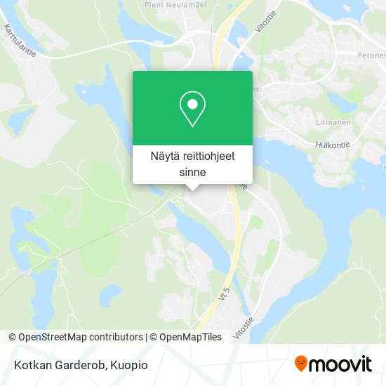 Kotkan Garderob kartta