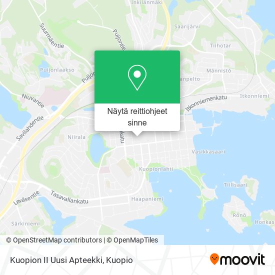 Kuopion II Uusi Apteekki kartta
