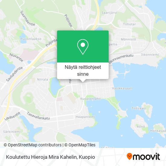 Koulutettu Hieroja Mira Kahelin kartta