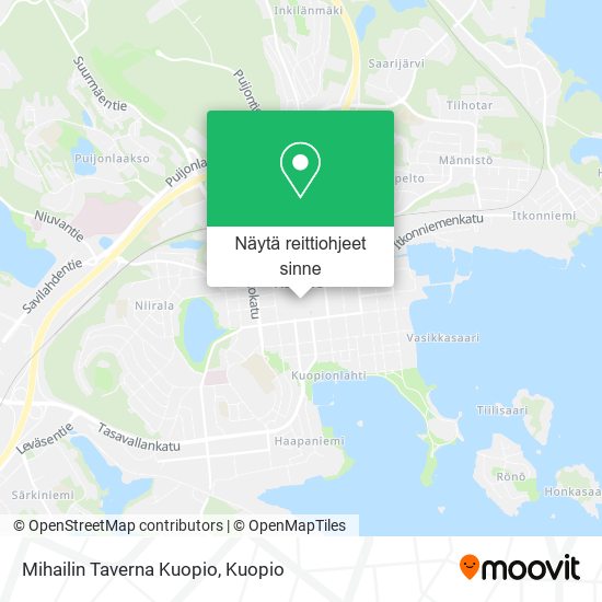 Mihailin Taverna Kuopio kartta