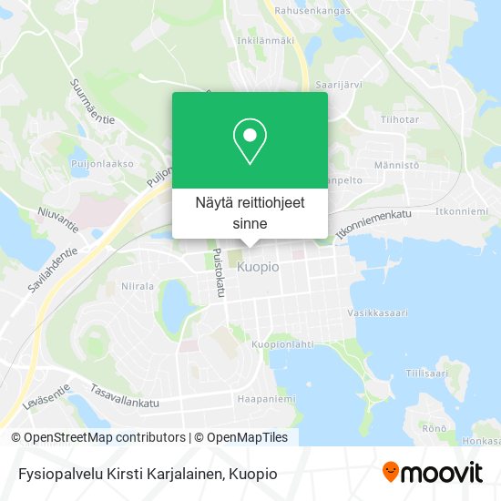 Fysiopalvelu Kirsti Karjalainen kartta