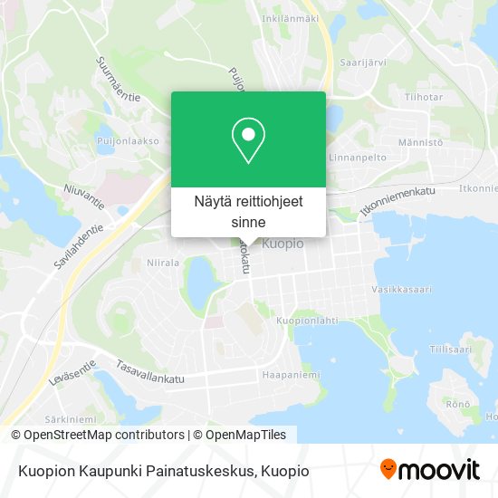 Kuopion Kaupunki Painatuskeskus kartta