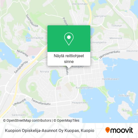 Kuopion Opiskelija-Asunnot Oy Kuopas kartta