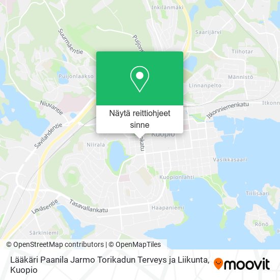 Lääkäri Paanila Jarmo Torikadun Terveys ja Liikunta kartta