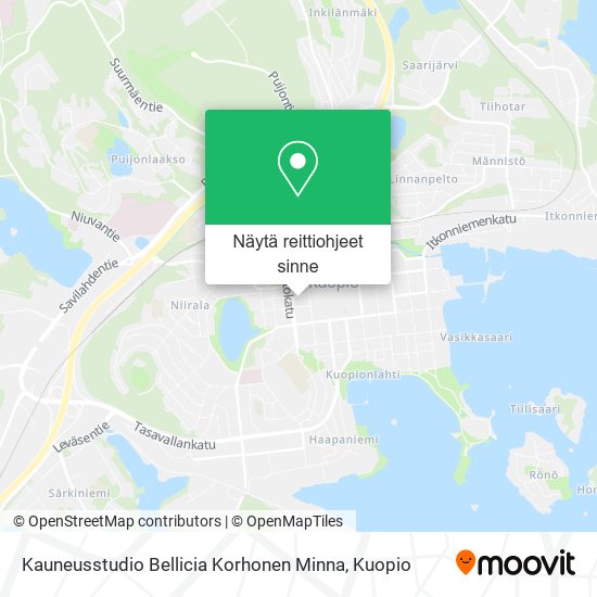 Kauneusstudio Bellicia Korhonen Minna kartta