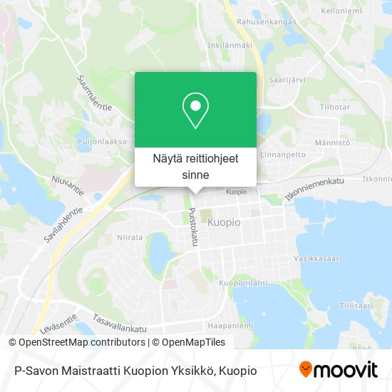 P-Savon Maistraatti Kuopion Yksikkö kartta