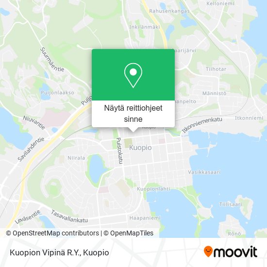 Kuopion Vipinä R.Y. kartta