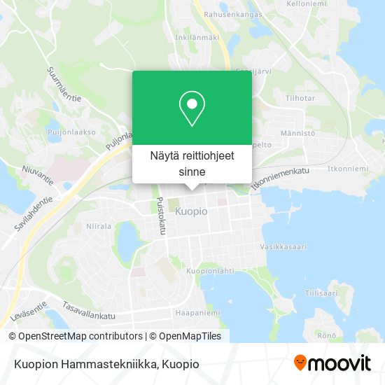 Kuopion Hammastekniikka kartta
