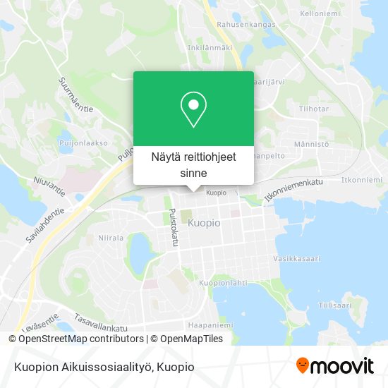 Kuopion Aikuissosiaalityö kartta