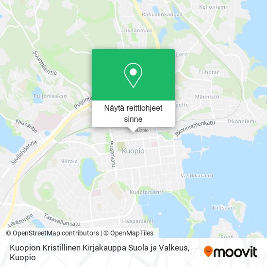 Kuopion Kristillinen Kirjakauppa Suola ja Valkeus kartta