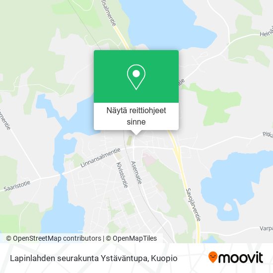 Lapinlahden seurakunta Ystäväntupa kartta