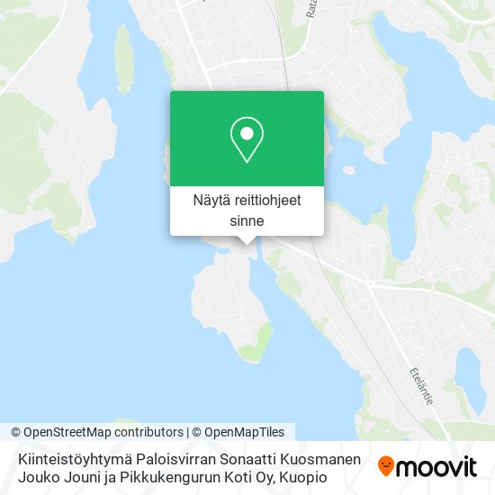 Kiinteistöyhtymä Paloisvirran Sonaatti Kuosmanen Jouko Jouni ja Pikkukengurun Koti Oy kartta