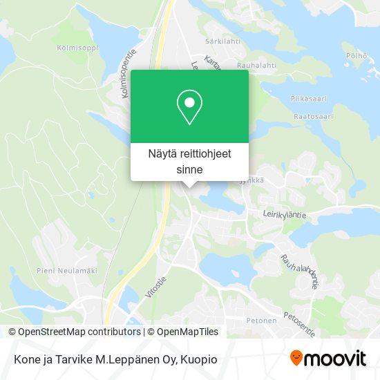 Kone ja Tarvike M.Leppänen Oy kartta