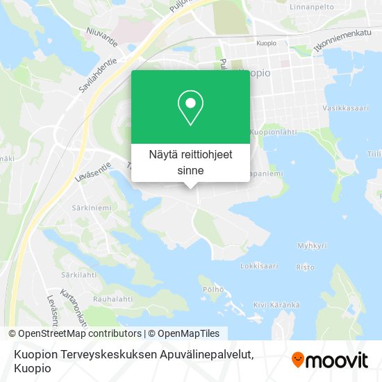 Kuopion Terveyskeskuksen Apuvälinepalvelut kartta