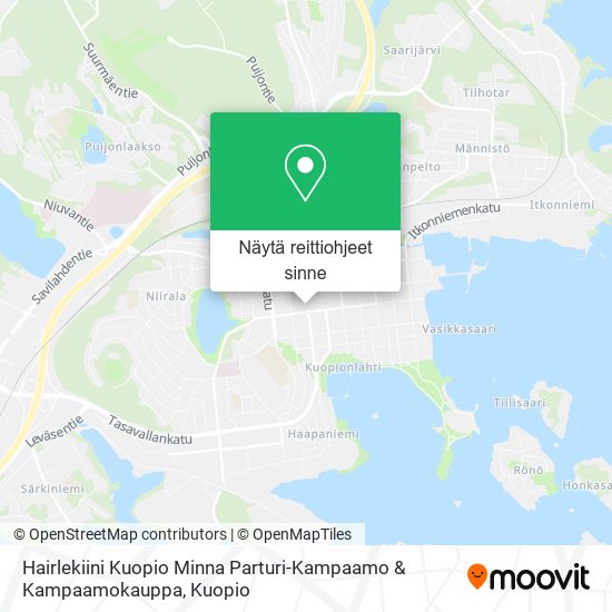 Hairlekiini Kuopio Minna Parturi-Kampaamo & Kampaamokauppa kartta