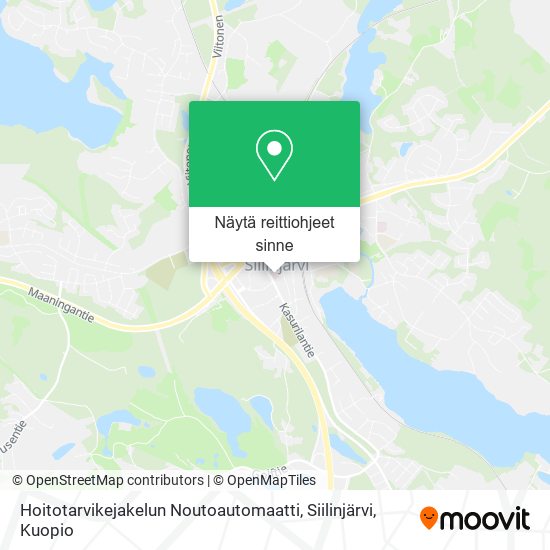 Hoitotarvikejakelun Noutoautomaatti, Siilinjärvi kartta