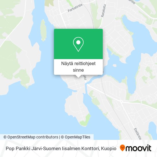 Pop Pankki Järvi-Suomen Iisalmen Konttori kartta